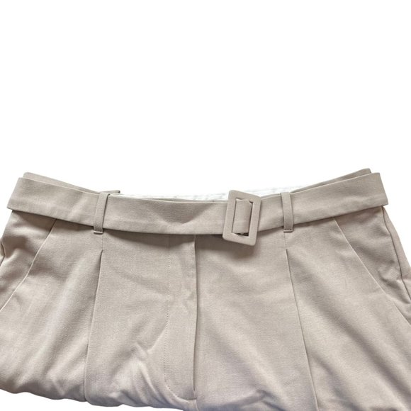 Final Sale! Abercrombie & Fitch wide leg pants high waist beige sz 32 US 12 - Picture 3 of 8